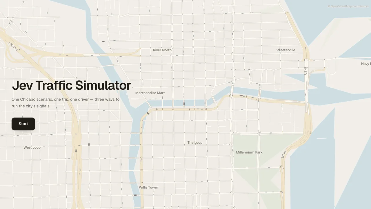 Source screenshot of Jev Traffic Sim