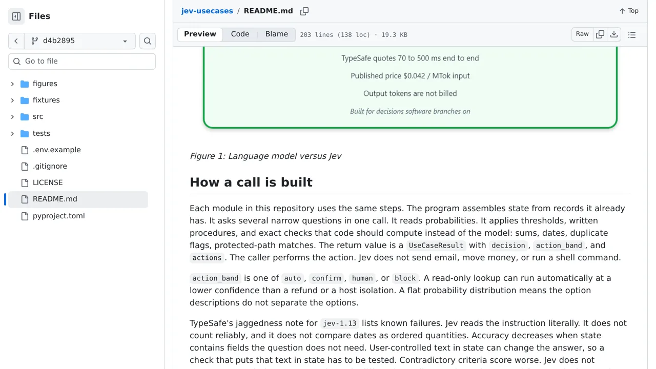 Source screenshot of jev-usecases