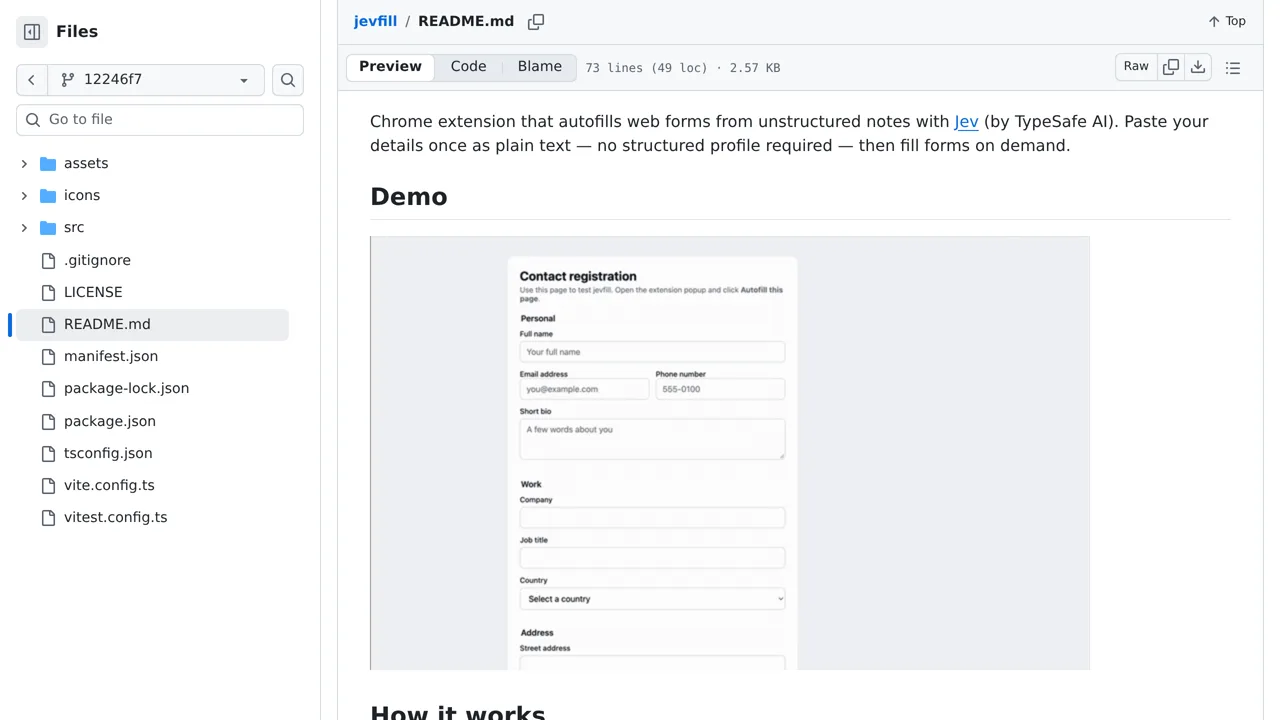 Source screenshot of Jevfill