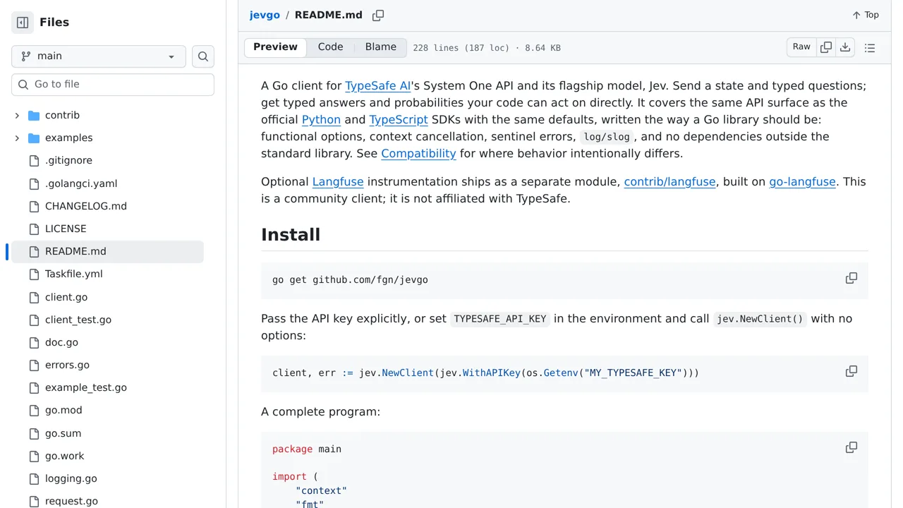 Source screenshot of jevgo