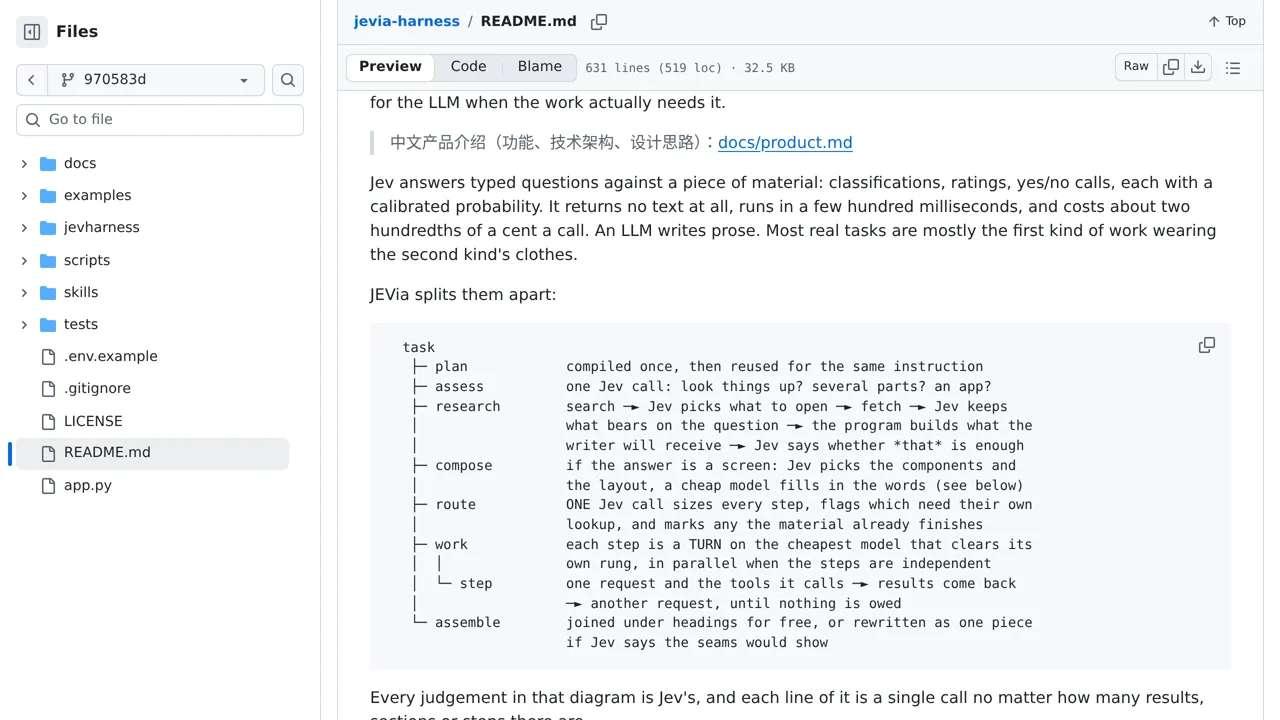 Source screenshot of JEVia