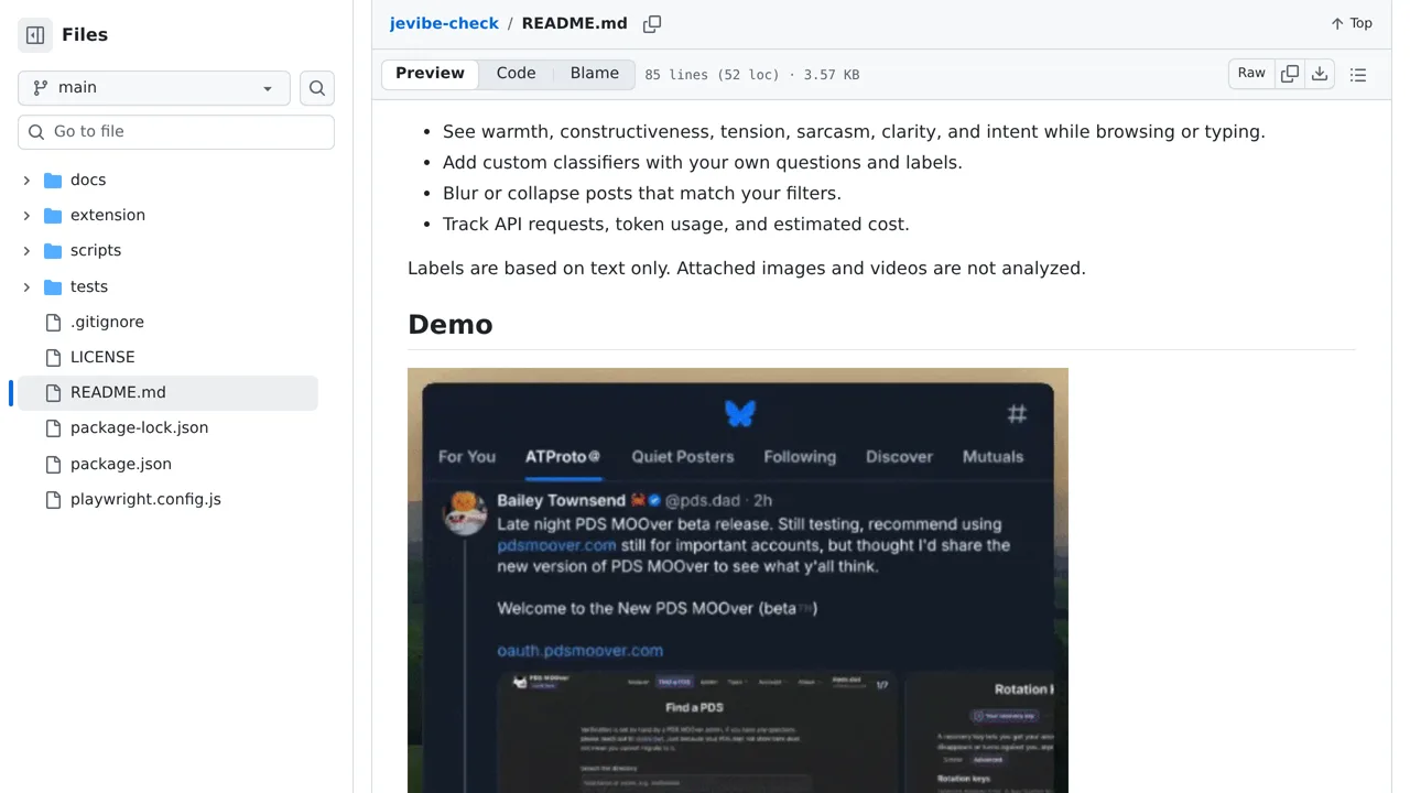Source screenshot of jevibe-check