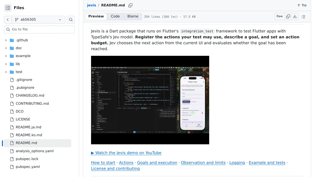 Source screenshot of Jevis