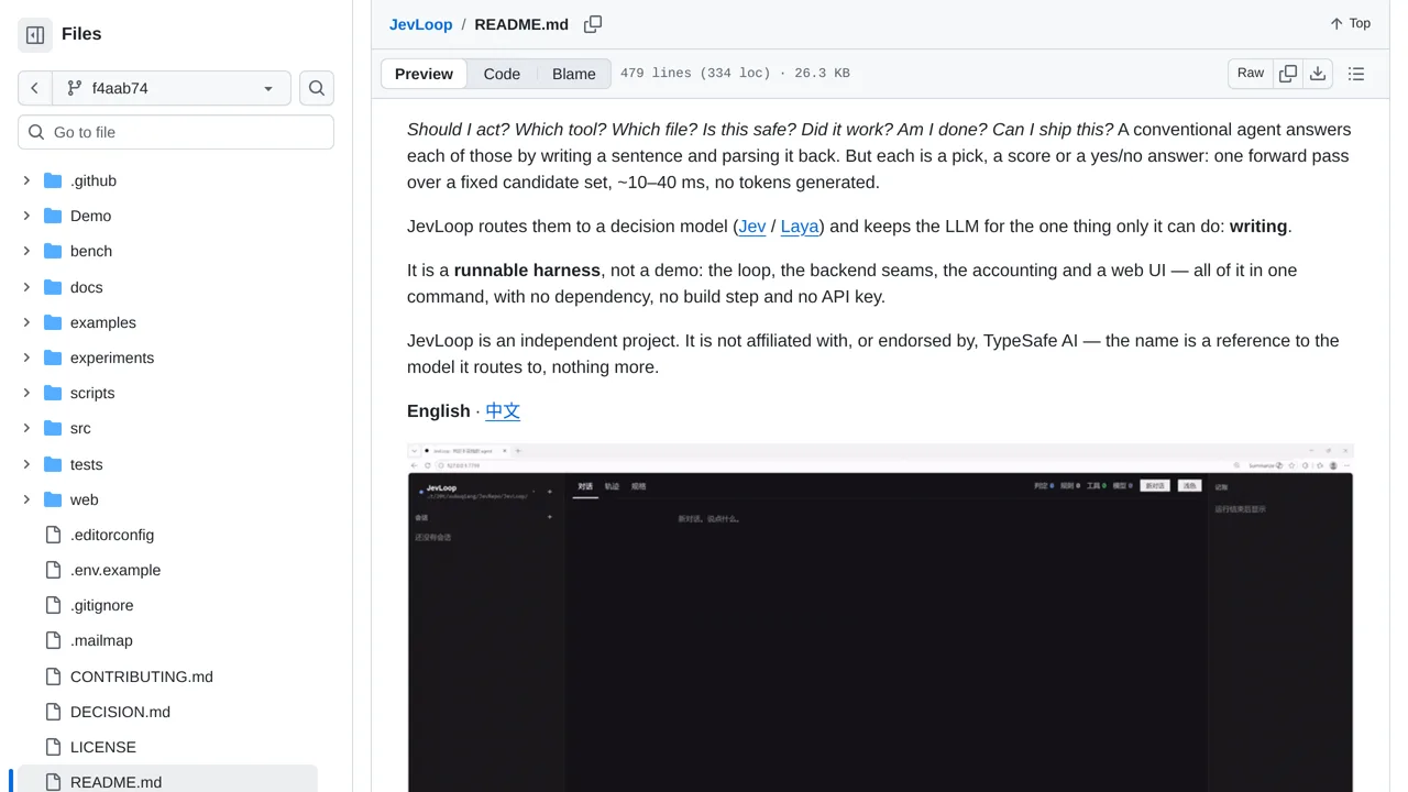 Source screenshot of JevLoop