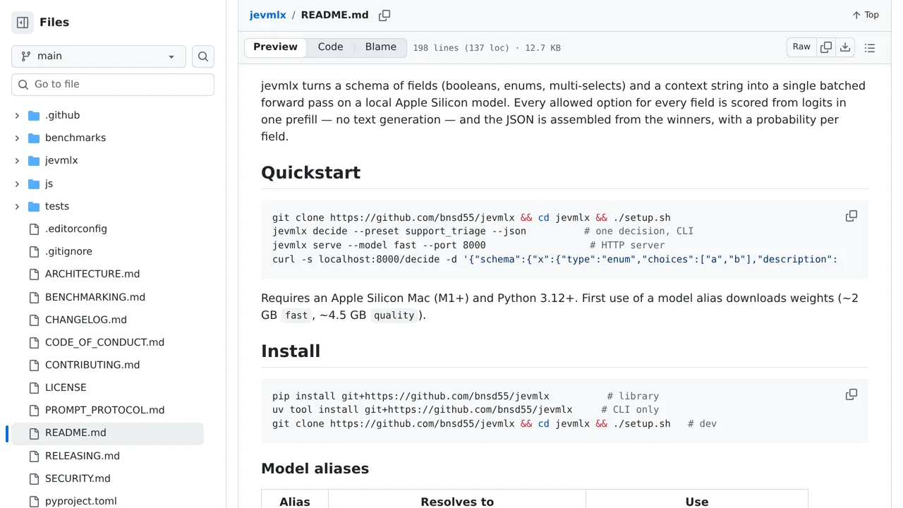 Source screenshot of jevmlx