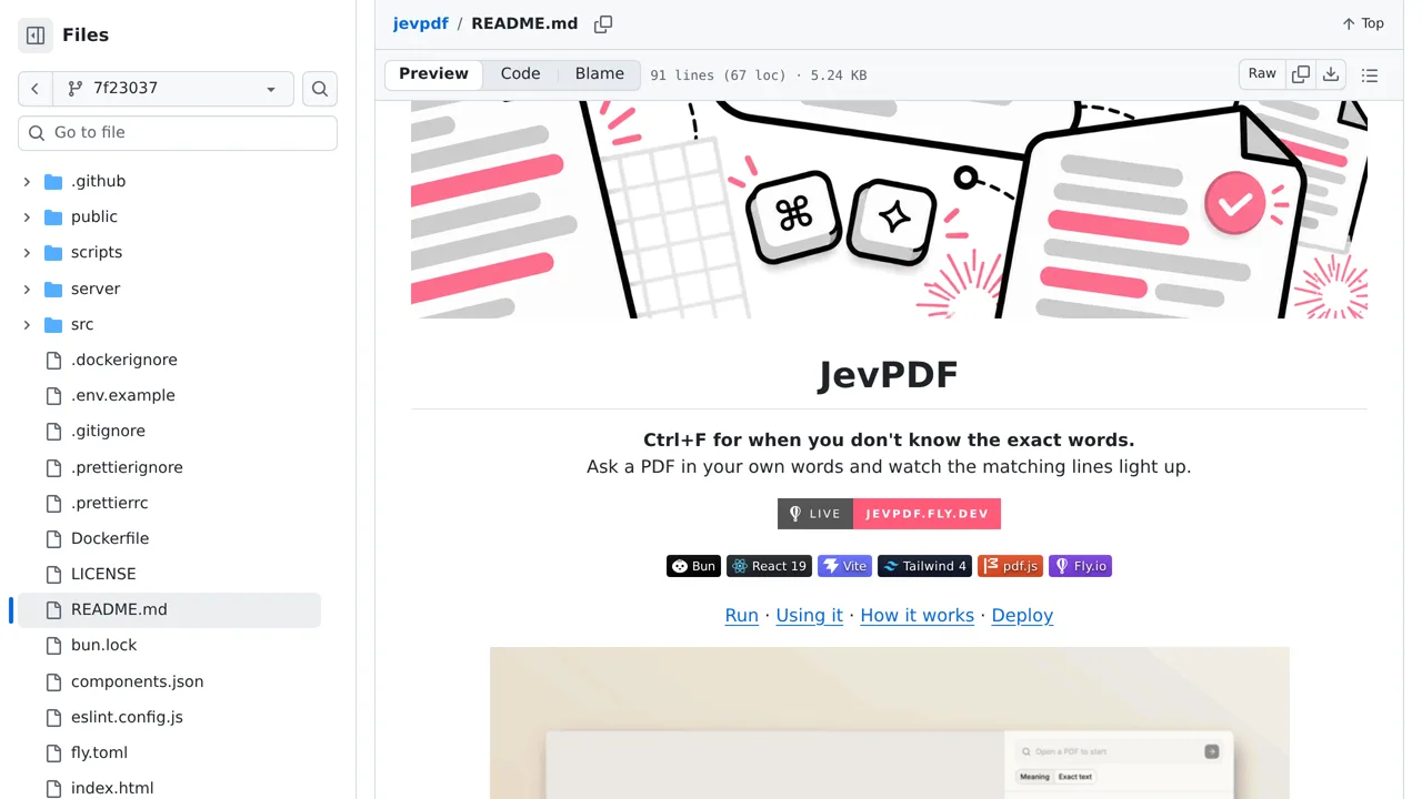 Source screenshot of JevPDF