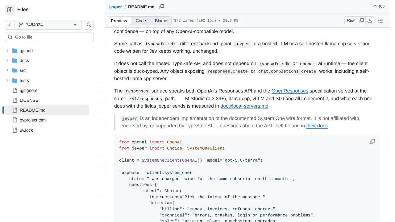 Source screenshot of jevper