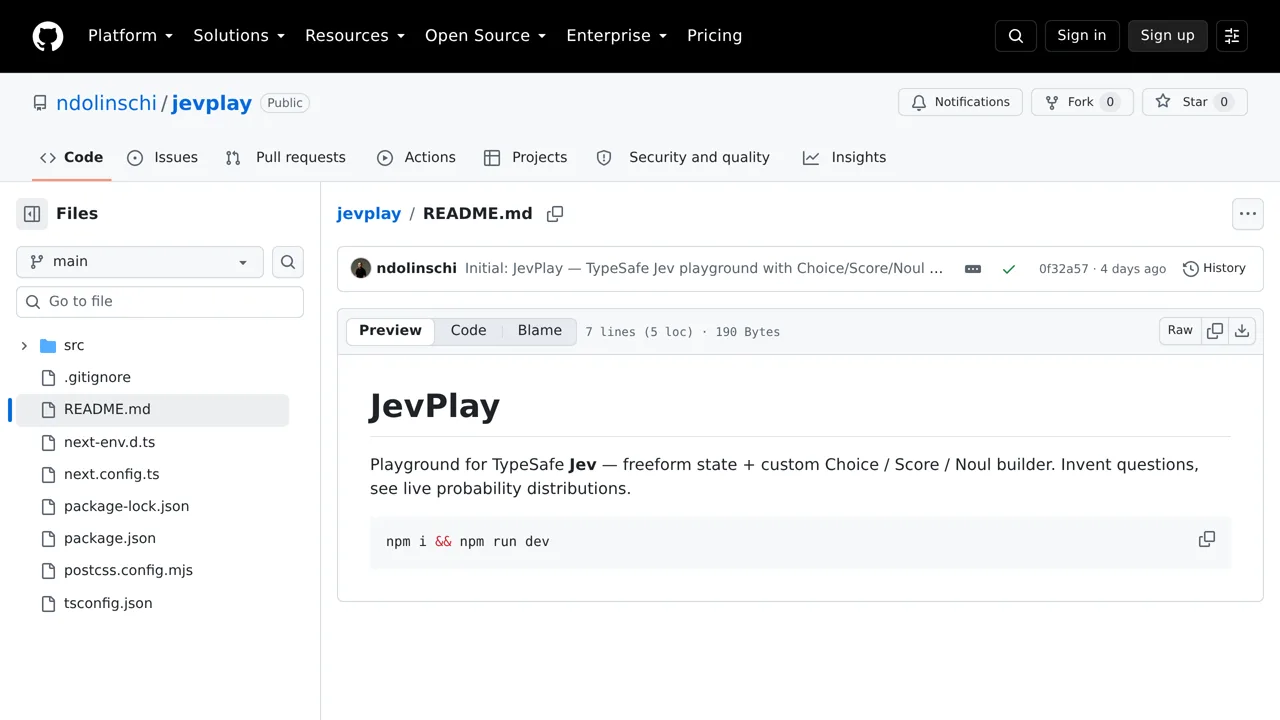 Source screenshot of jevplay
