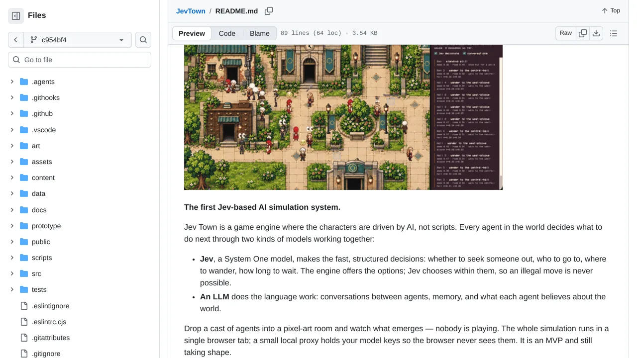 Source screenshot of Jev Town