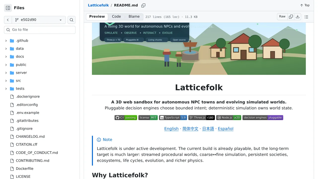 Source screenshot of Latticefolk