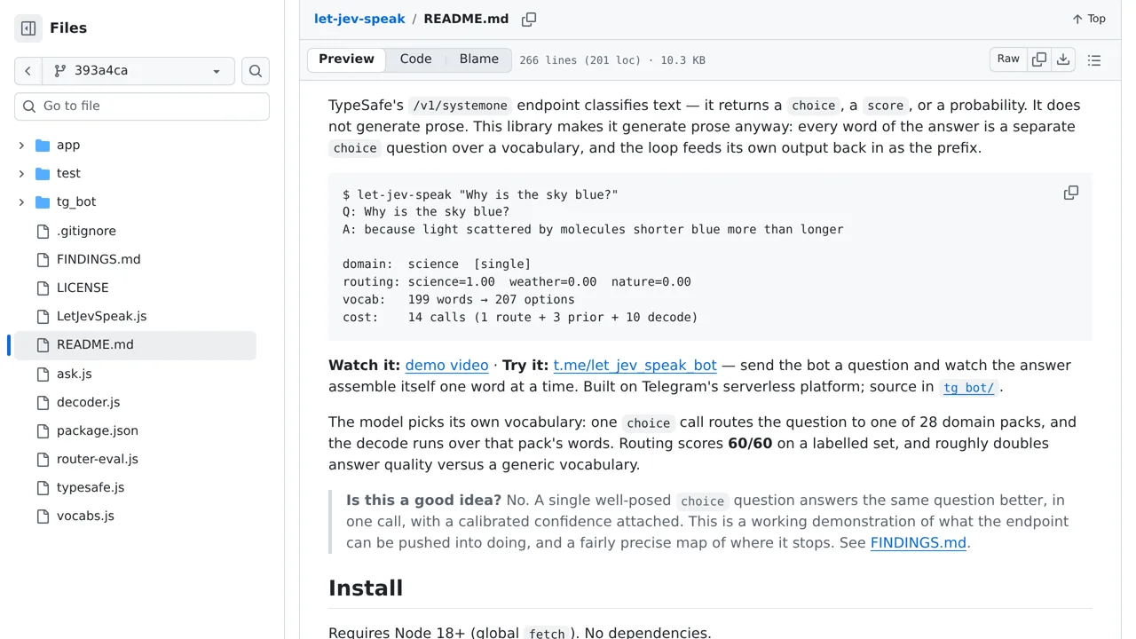 Source screenshot of let-jev-speak