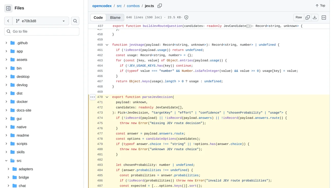 Source screenshot of opencodex