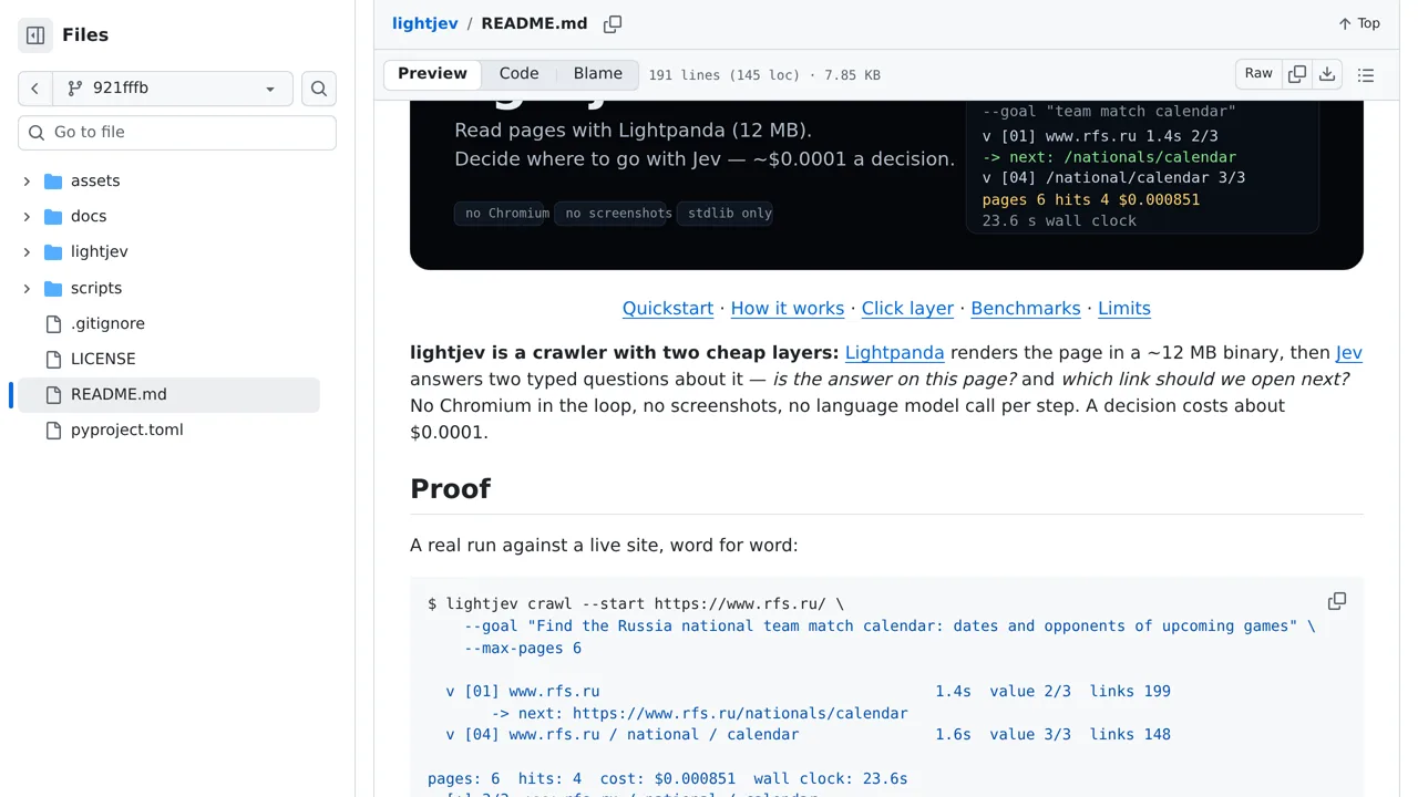 Source screenshot of lightjev