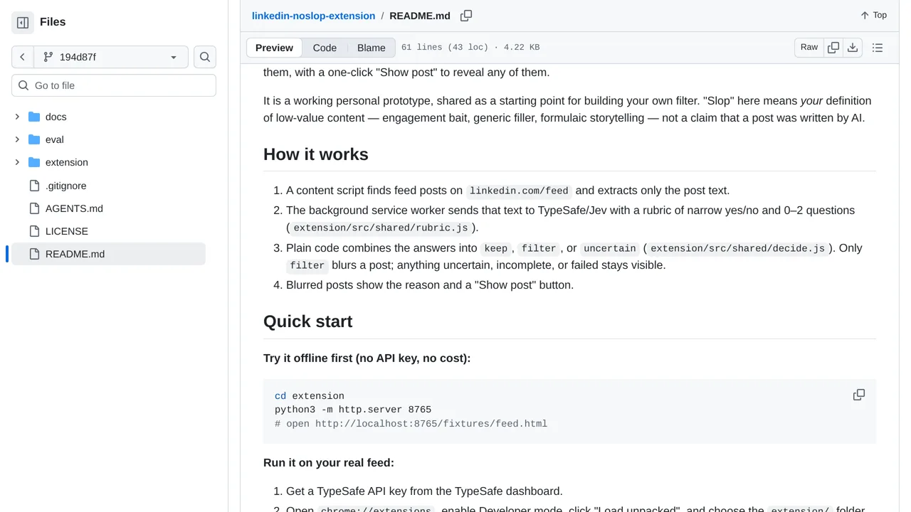 Source screenshot of LinkedIn NoSlop