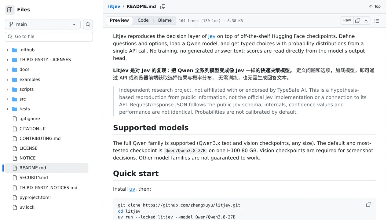 Source screenshot of LitJev