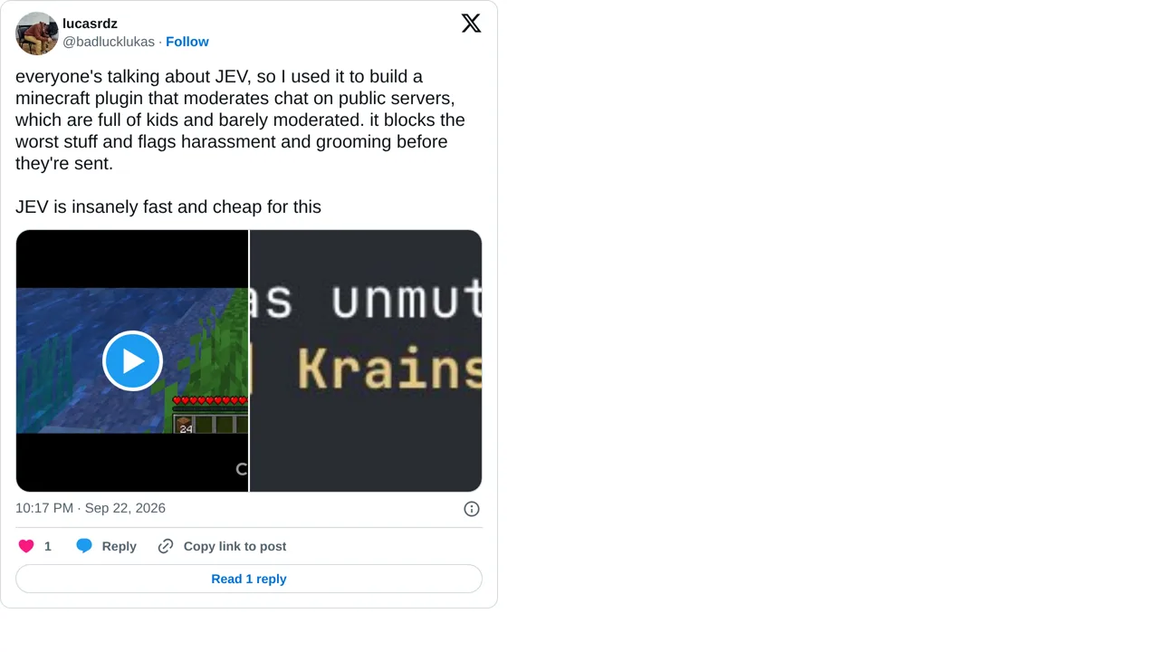 Source screenshot of Minecraft Chat Moderator