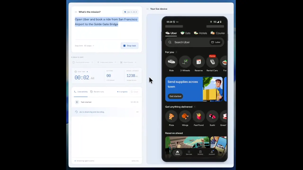 Recorded frame of mobile-jev