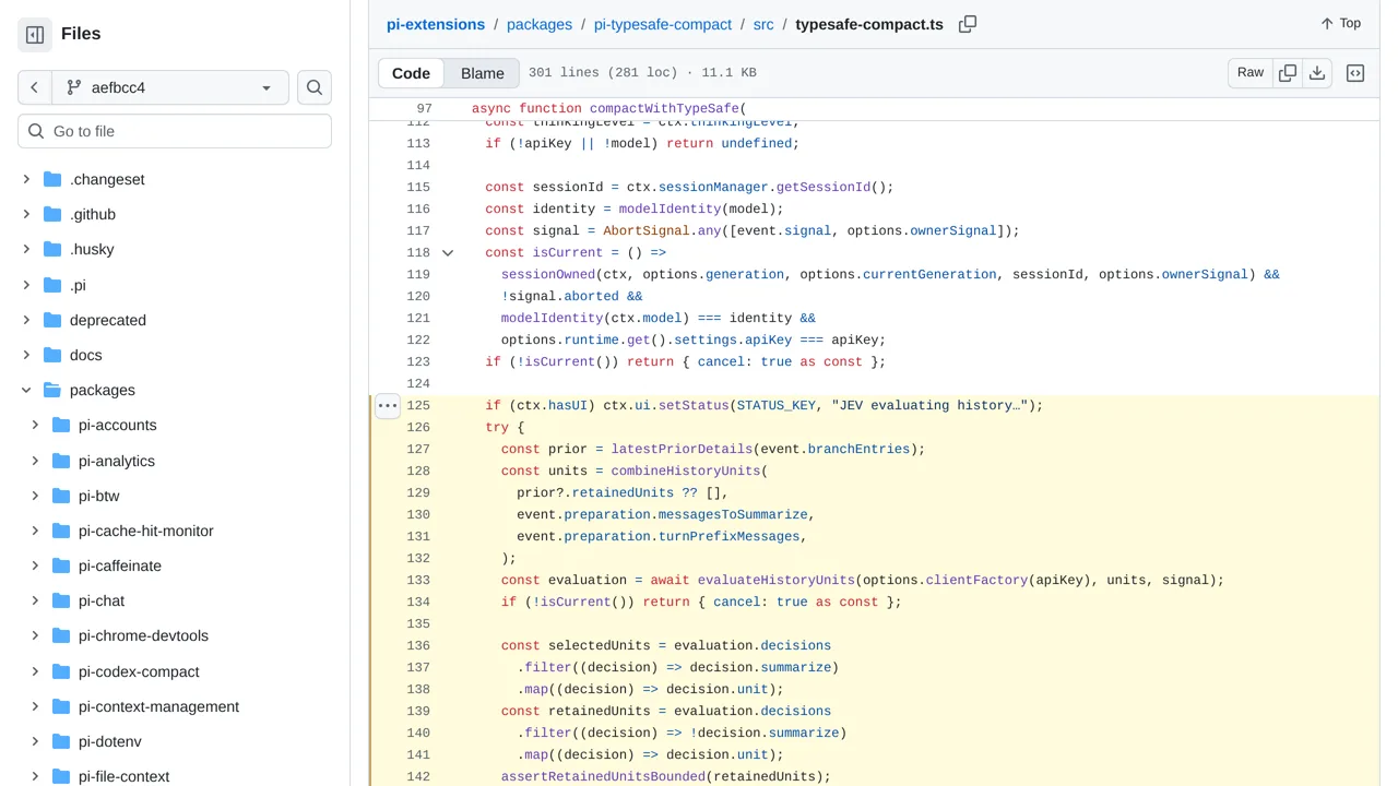 Source screenshot of Pi Typesafe Compact