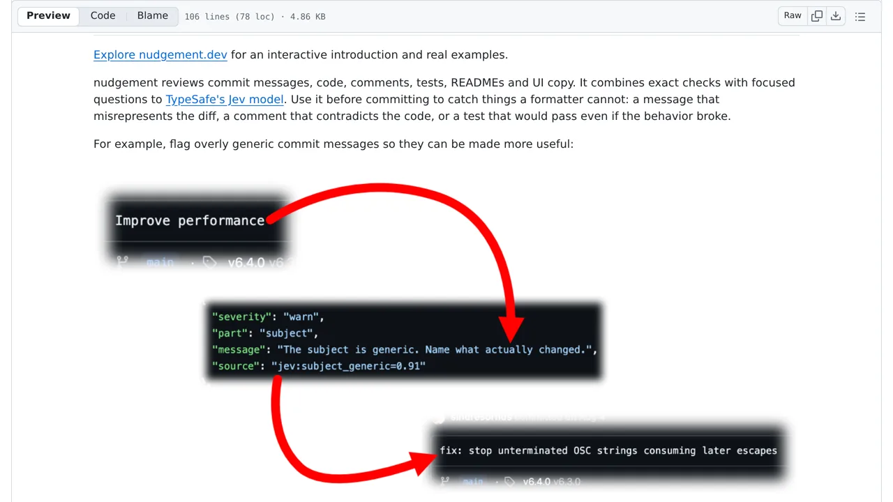 Source screenshot of nudgement