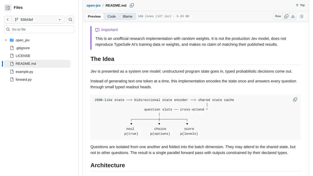 Source screenshot of Open Jev
