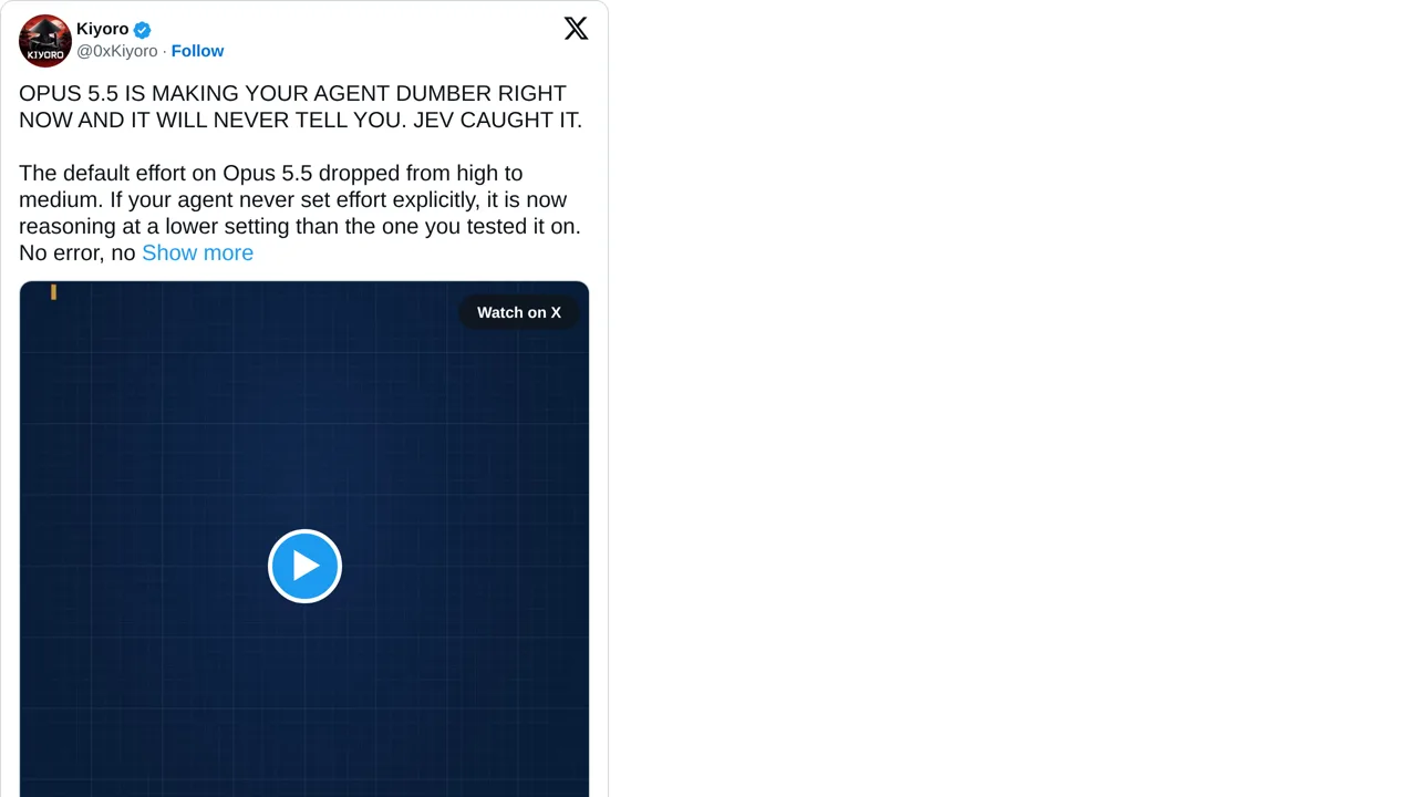 Source screenshot of Opus effort monitor