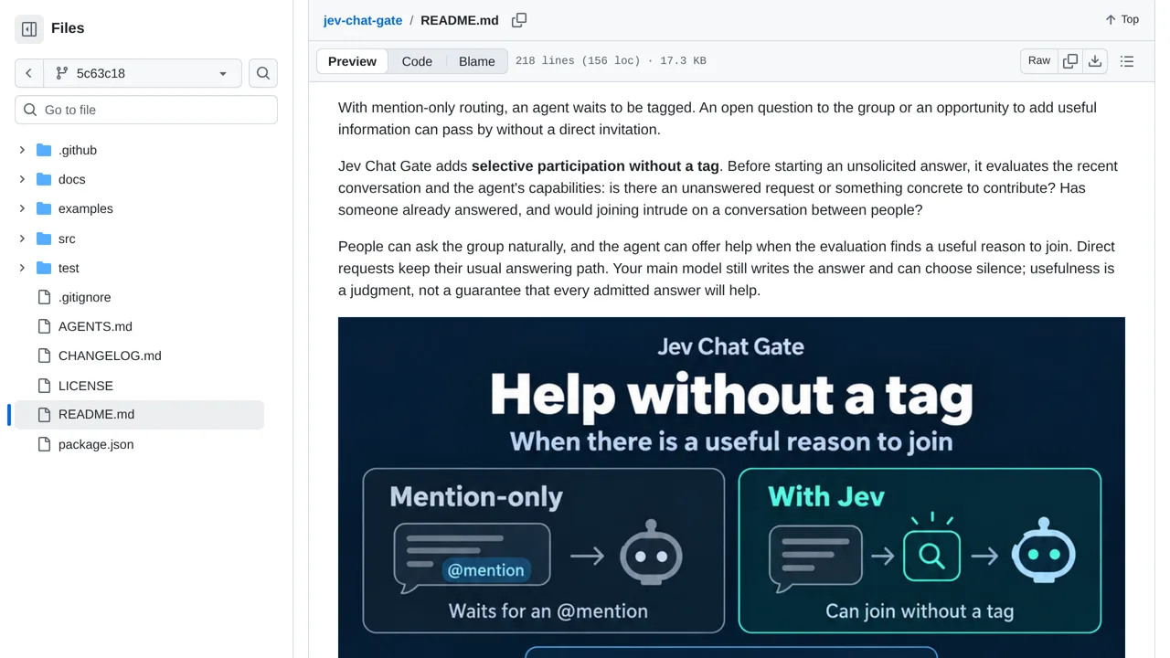 Source screenshot of Jev Chat Gate
