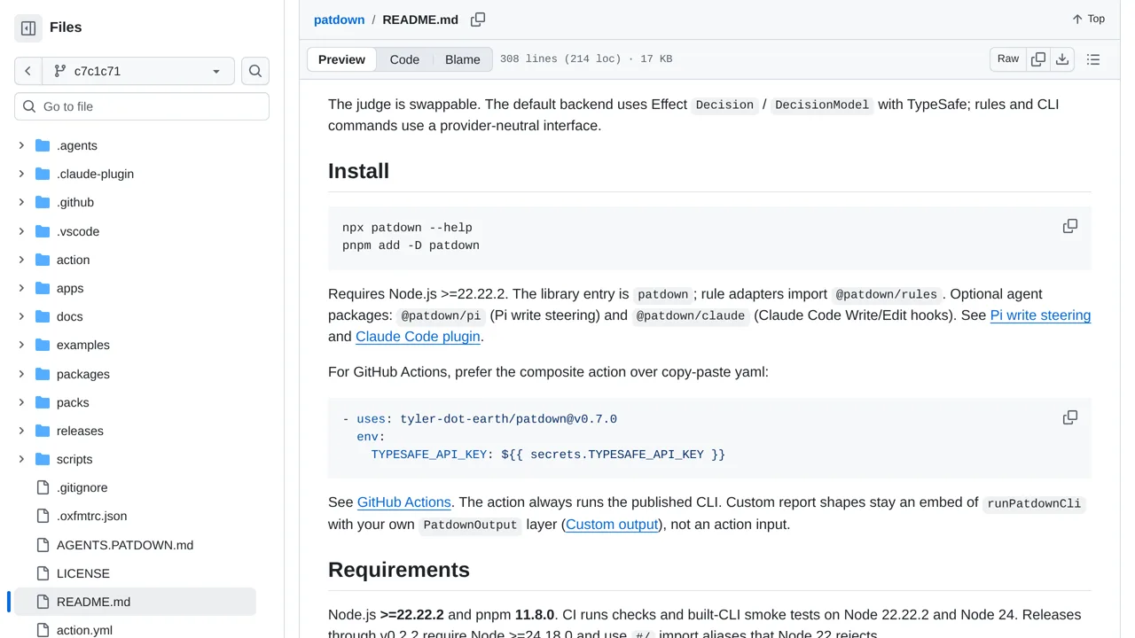 Source screenshot of patdown