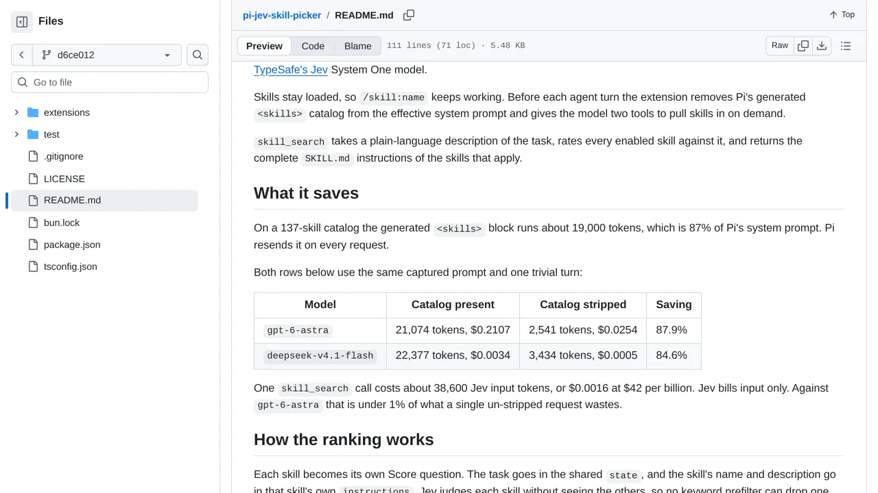 Source screenshot of pi-jev-skill-picker
