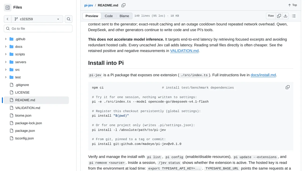 Source screenshot of pi-jev
