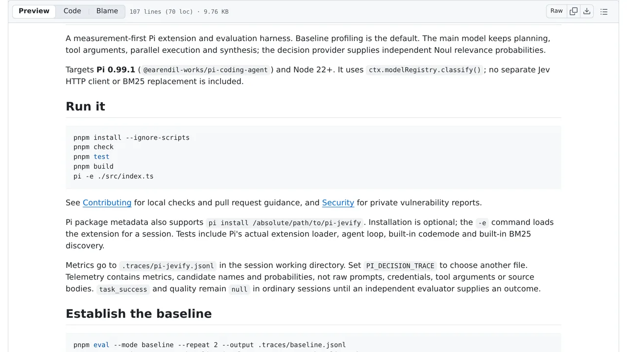 Source screenshot of pi-jevify