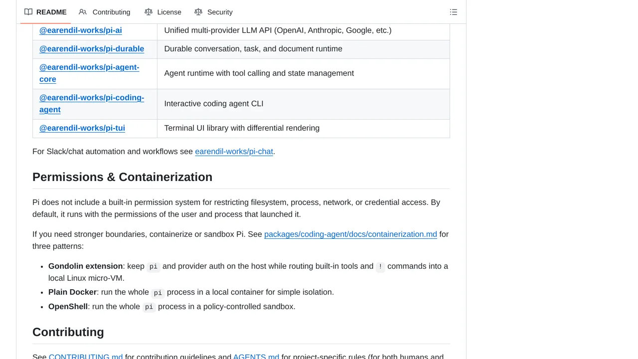 Source screenshot of Pi — Jev in Codemode
