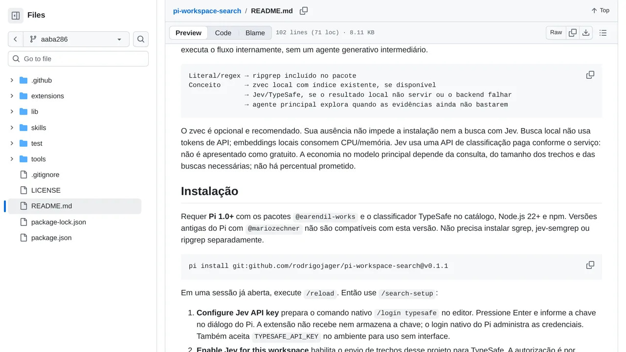 Source screenshot of Pi Workspace Search