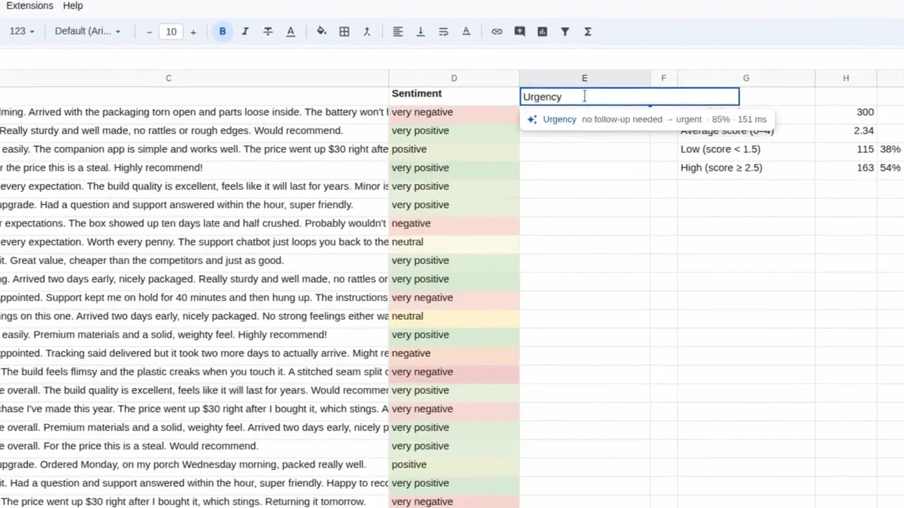Recorded frame of Predictive spreadsheets