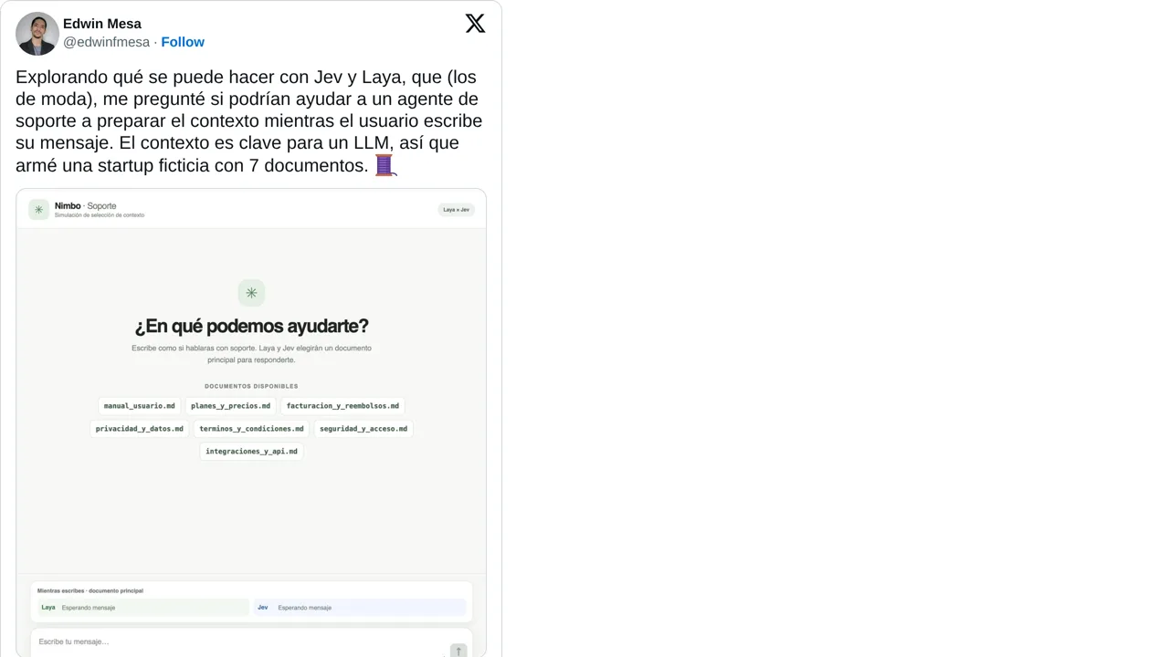 Source screenshot of Predictive support context
