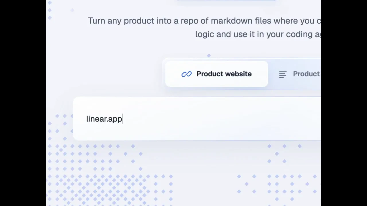 Recorded frame of Product to Markdown