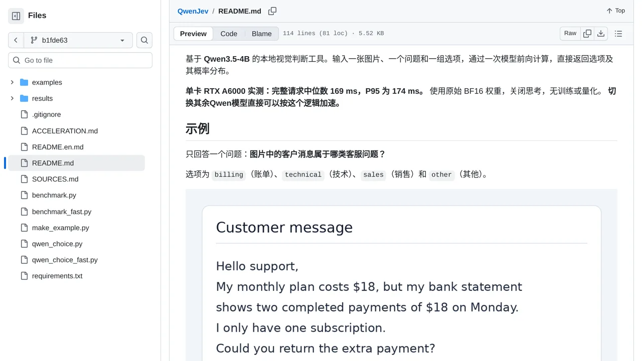 Source screenshot of Qwen Choice