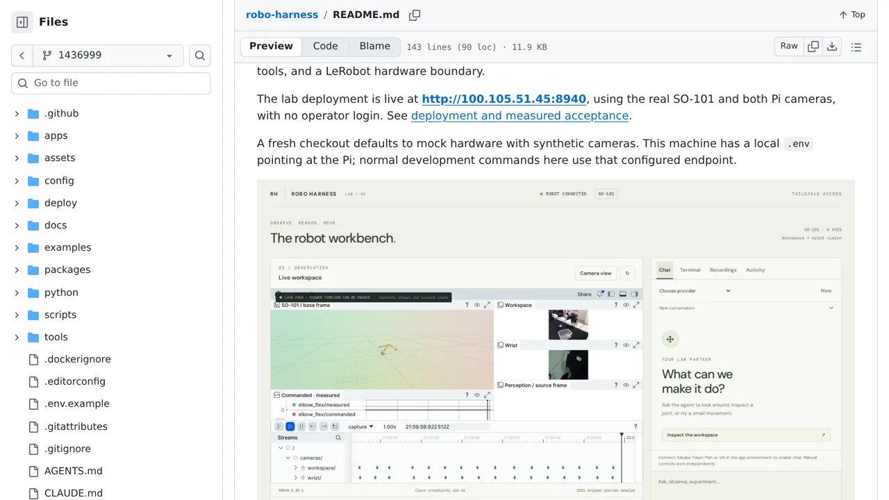 Source screenshot of Robo Harness