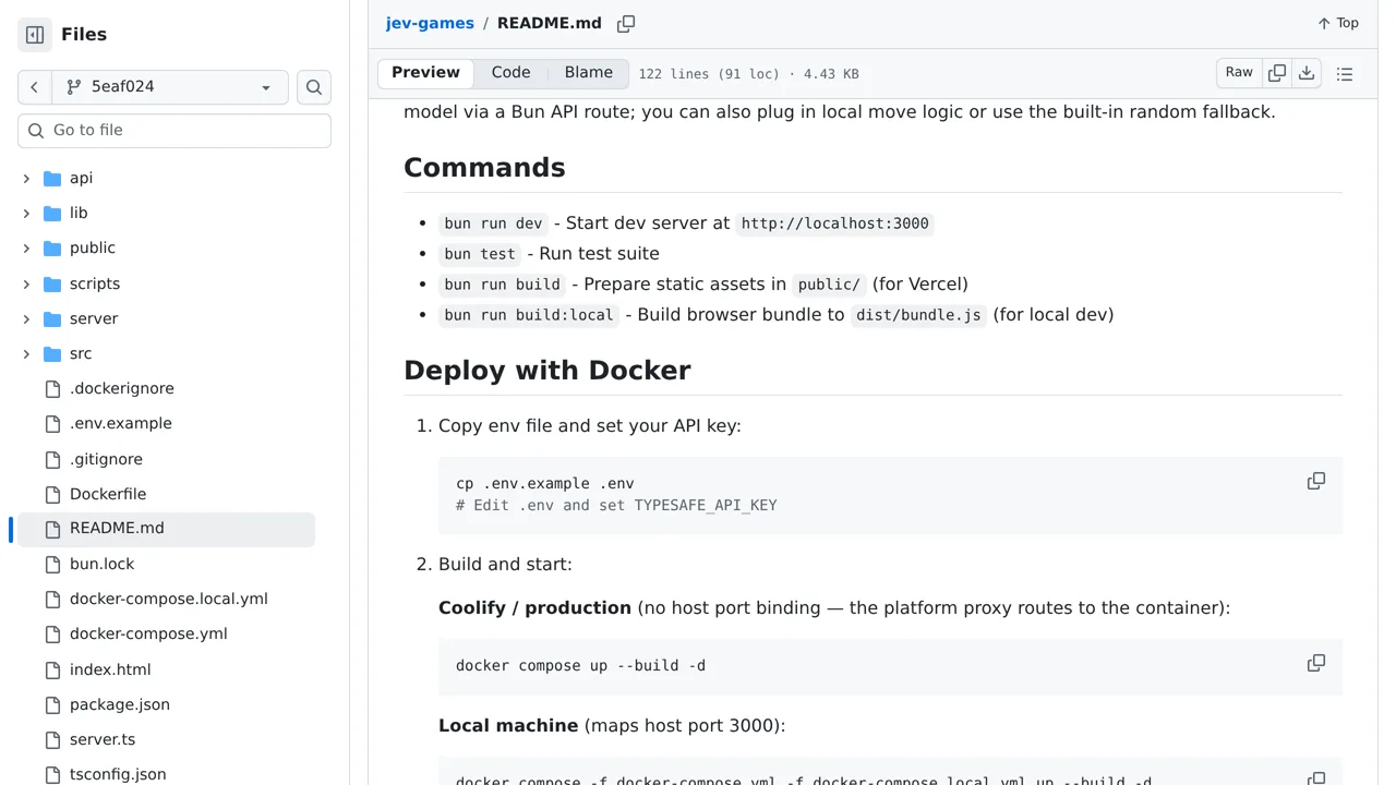 Source screenshot of Tic-Tac-Toe (User vs AI) - Bun & TypeScript