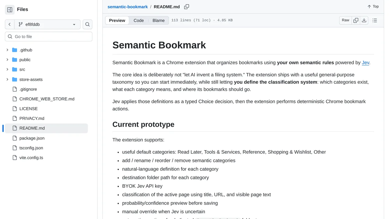 Source screenshot of semantic-bookmark