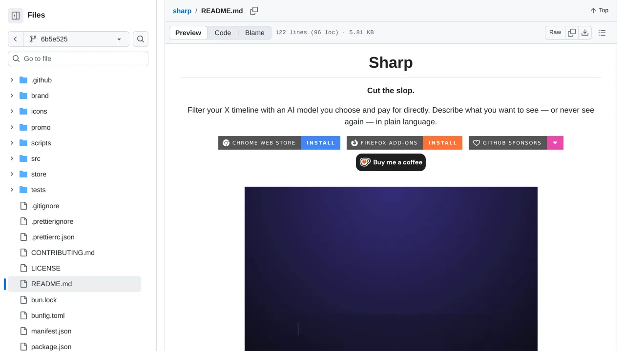 Source screenshot of sharp