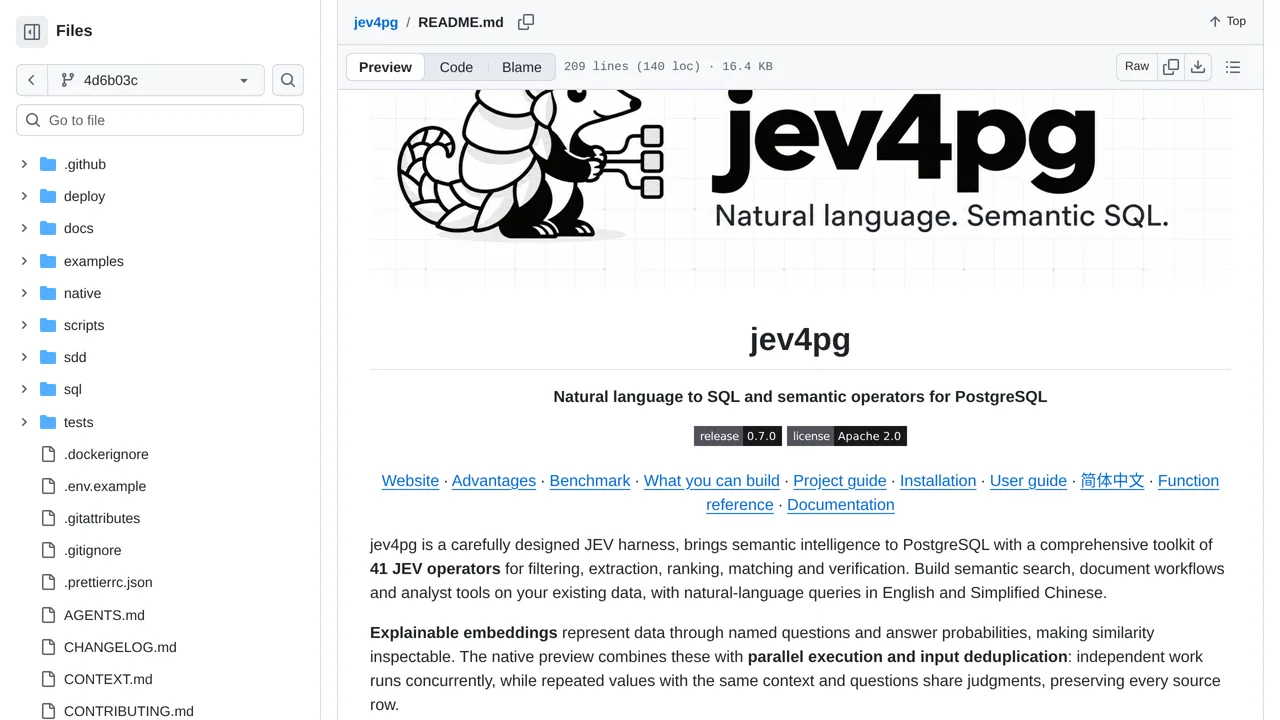 Source screenshot of jev4pg