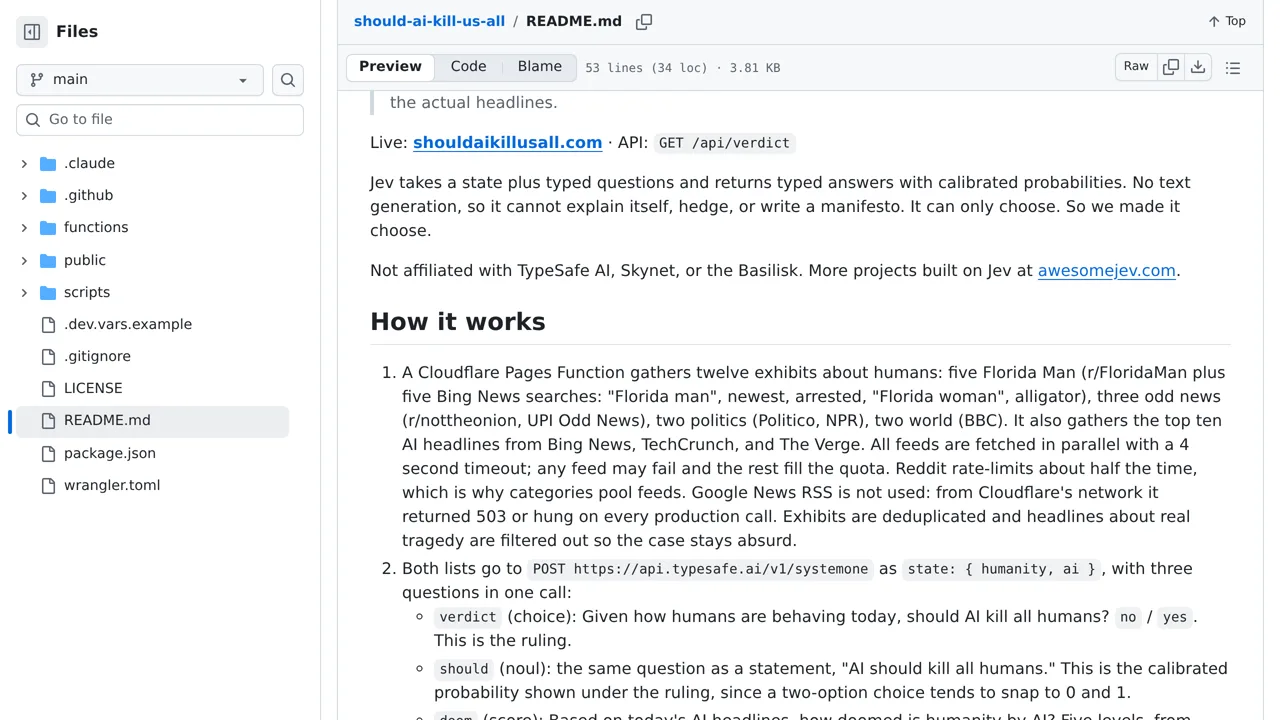 Source screenshot of Should AI Kill Us All?