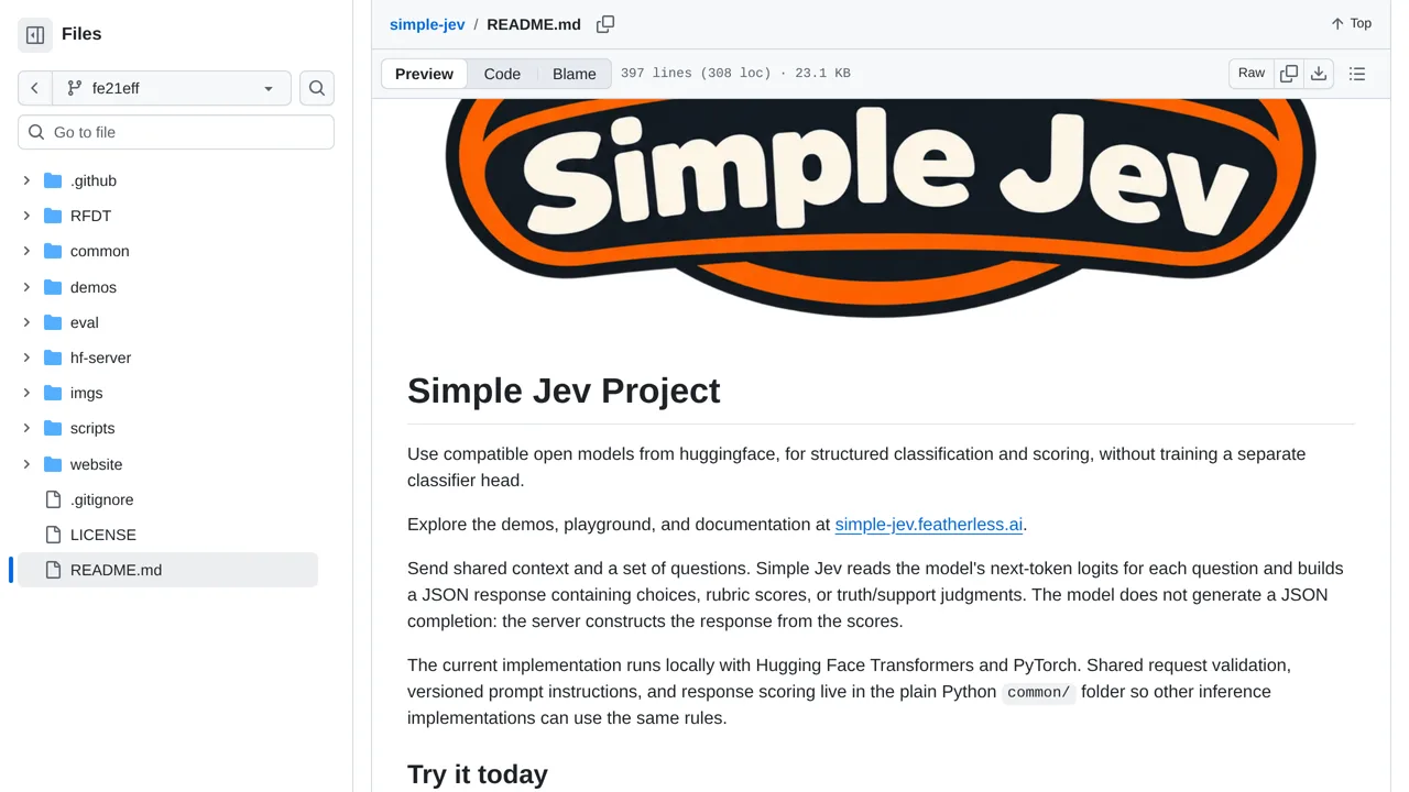Source screenshot of Simple Jev