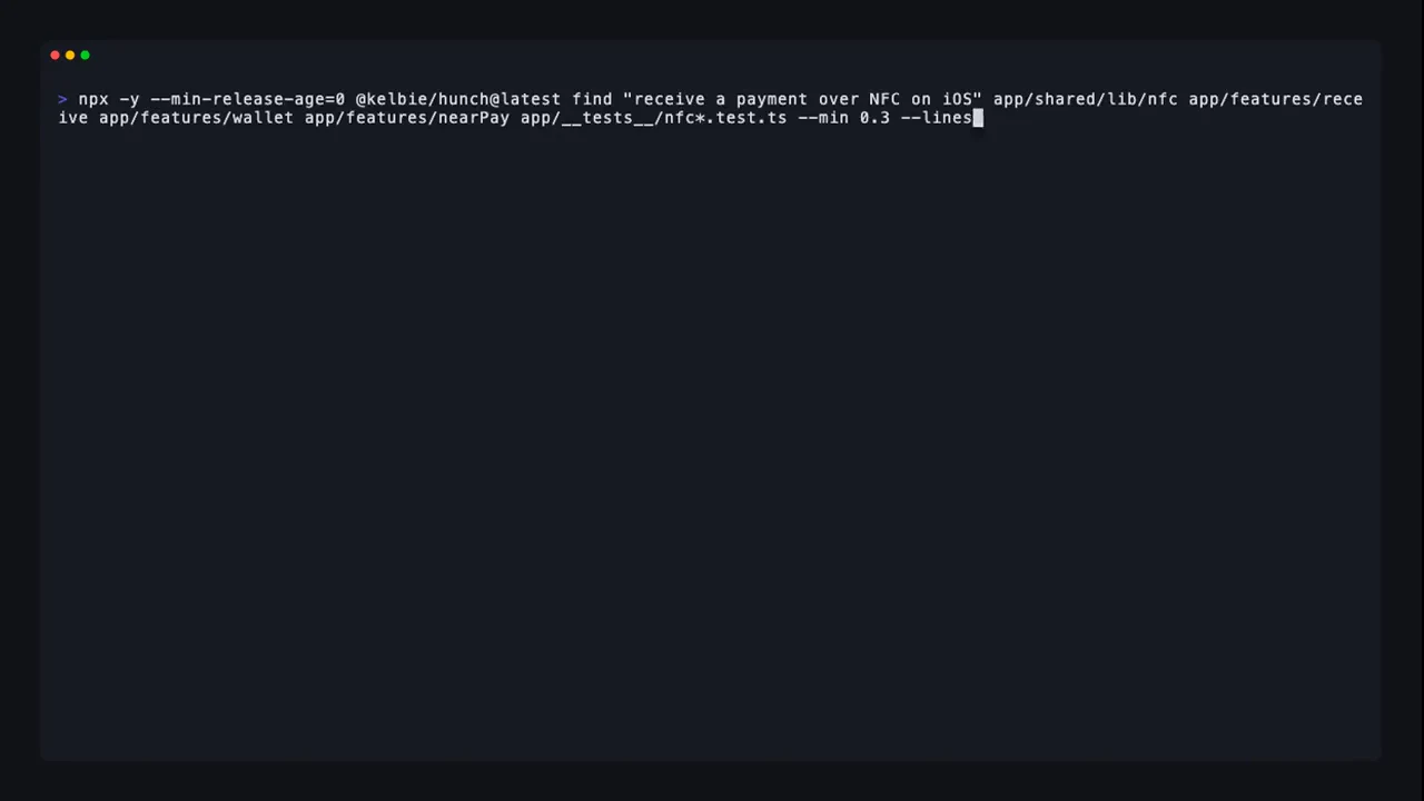 Recorded frame of Sovran Codebase Relevance Scorer