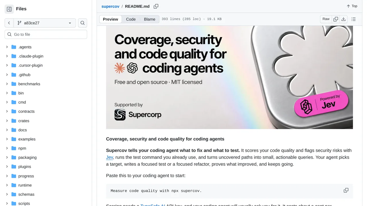 Source screenshot of Supercov