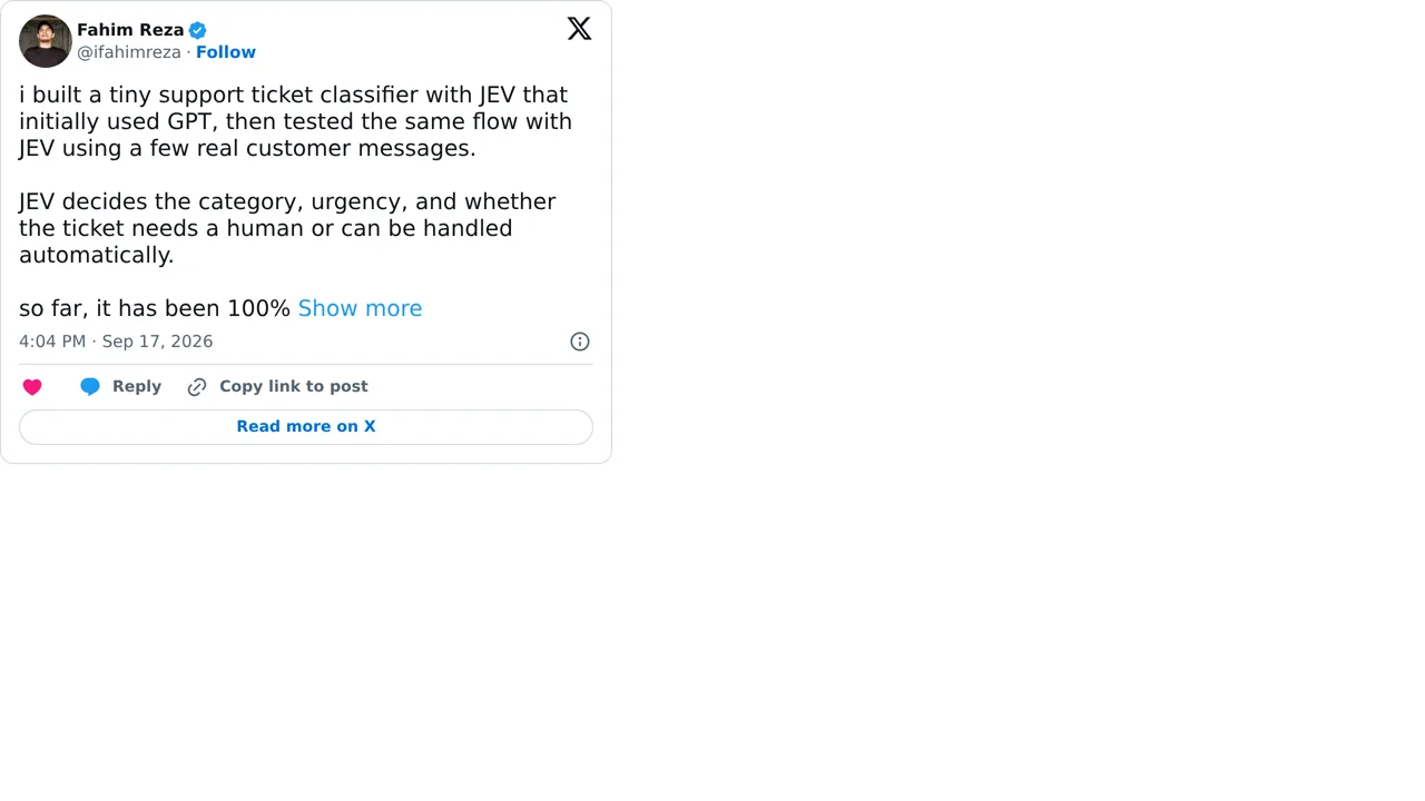 Source screenshot of Support ticket classifier