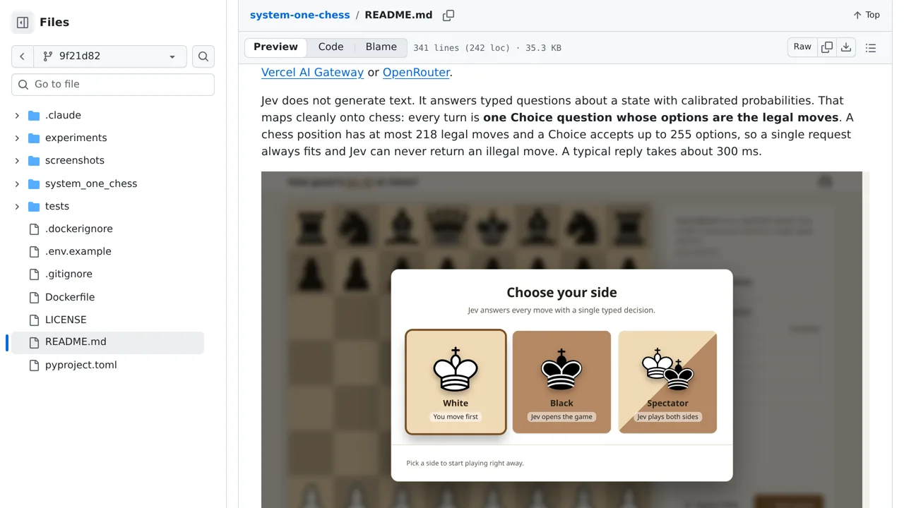 Source screenshot of AI chess battle