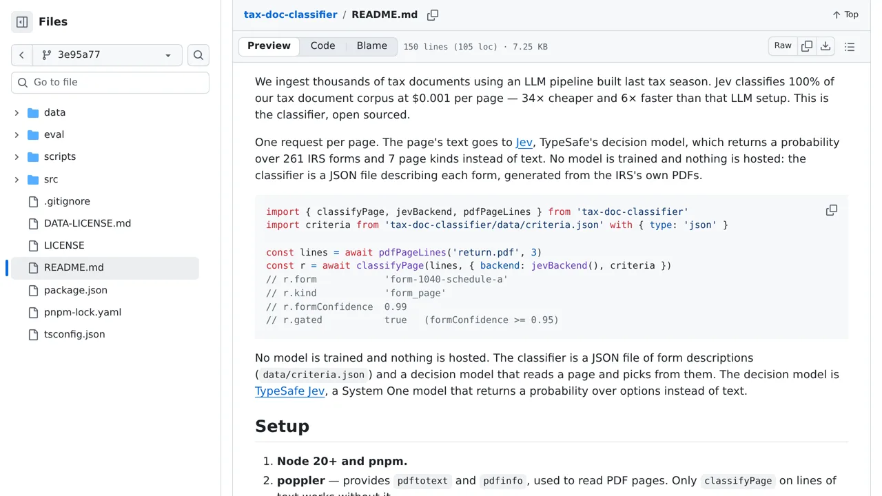 Source screenshot of tax-doc-classifier
