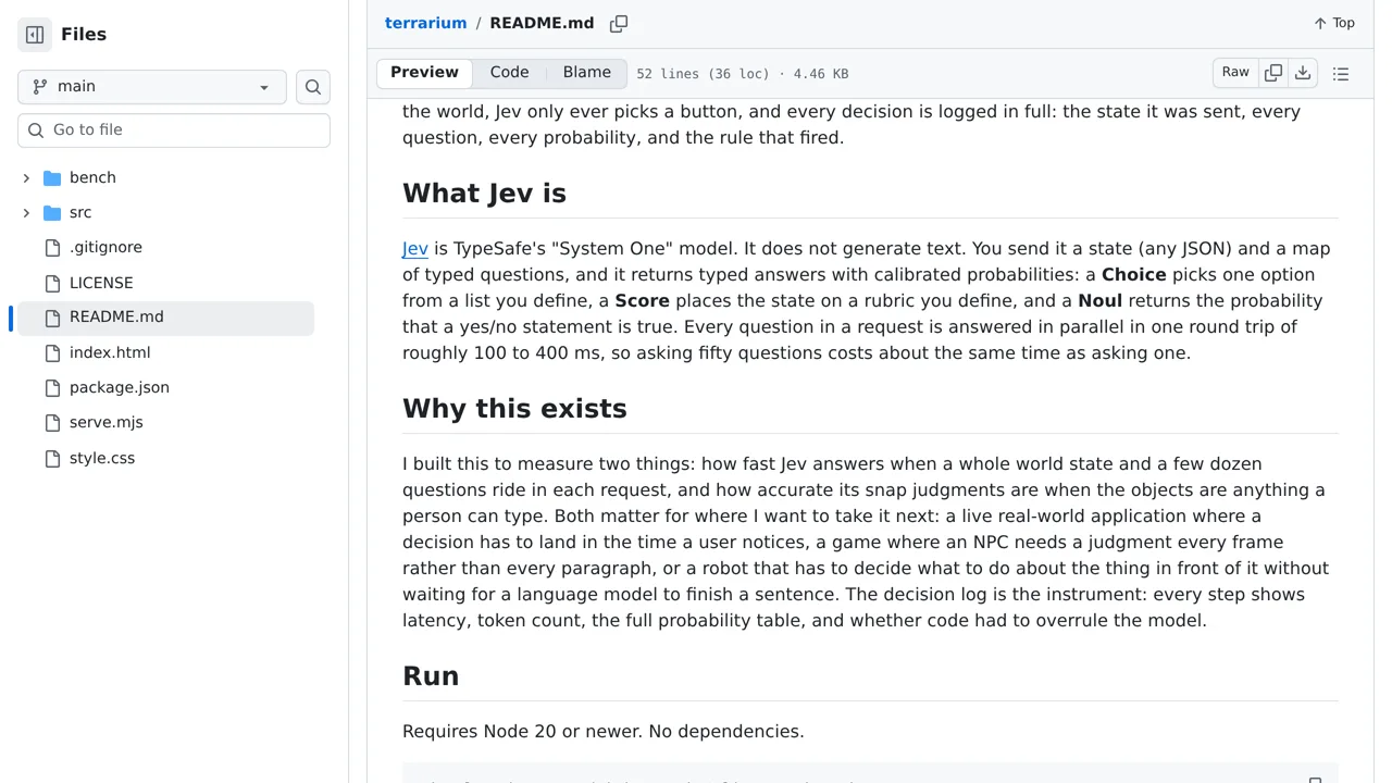 Source screenshot of terrarium