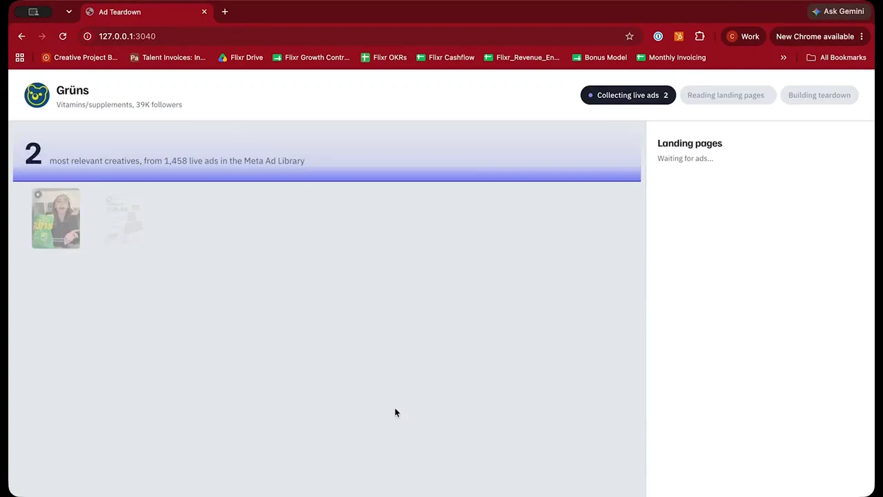 Recorded frame of Treg and Jev Meta Ads Teardown